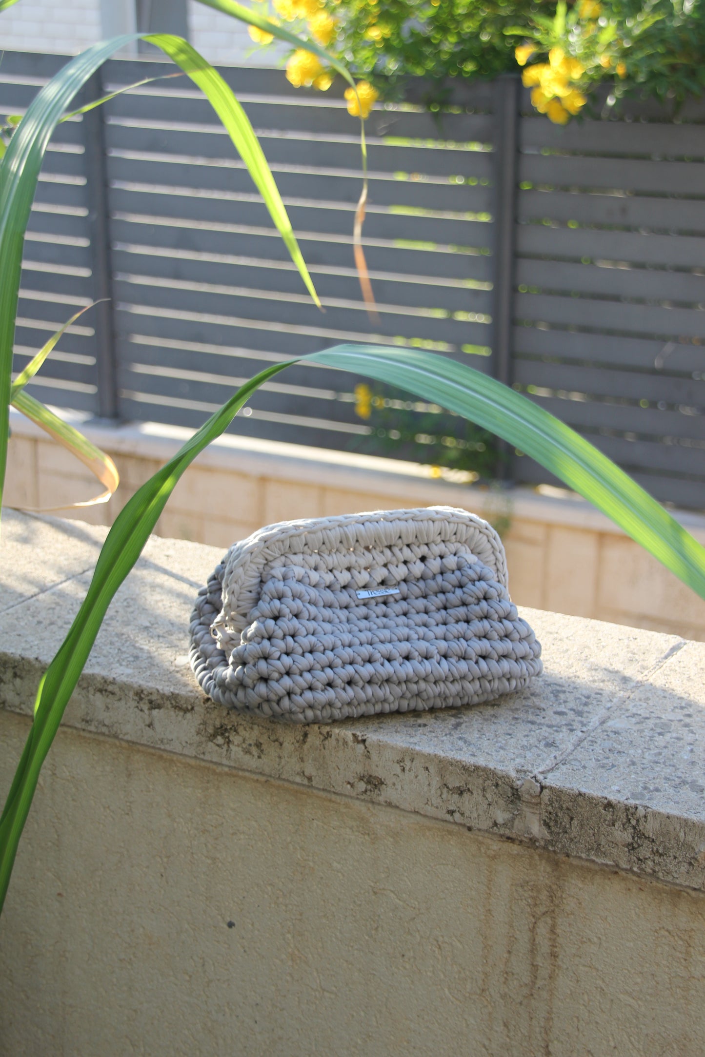 Lily bag L - grey clouds