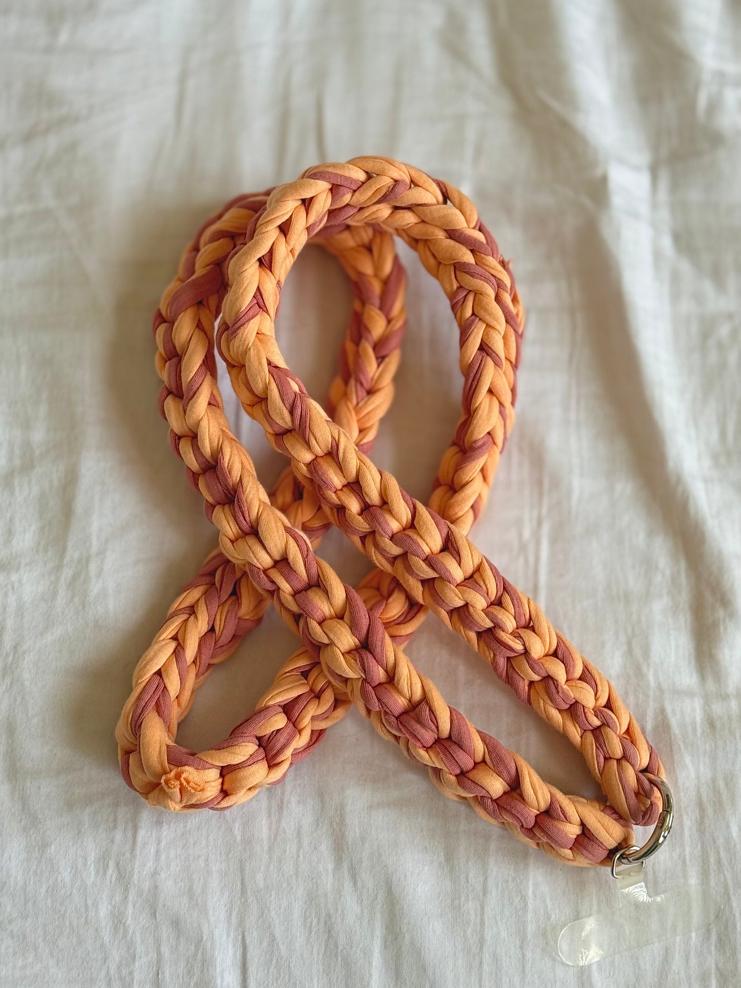 Phone strap - peach and strawberry