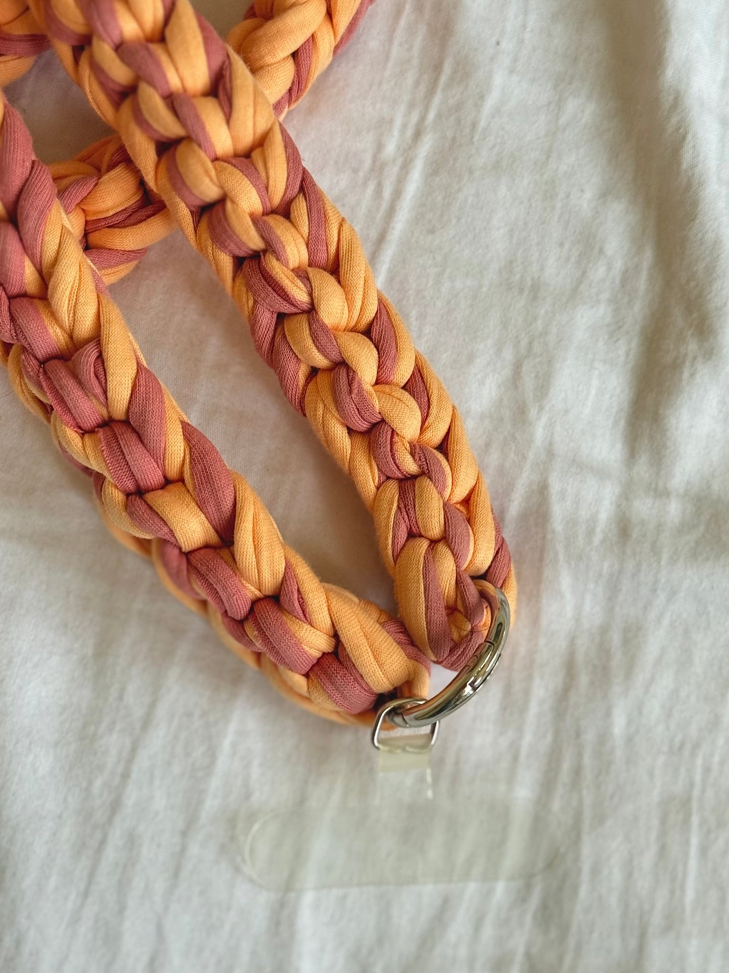 Phone strap - peach and strawberry