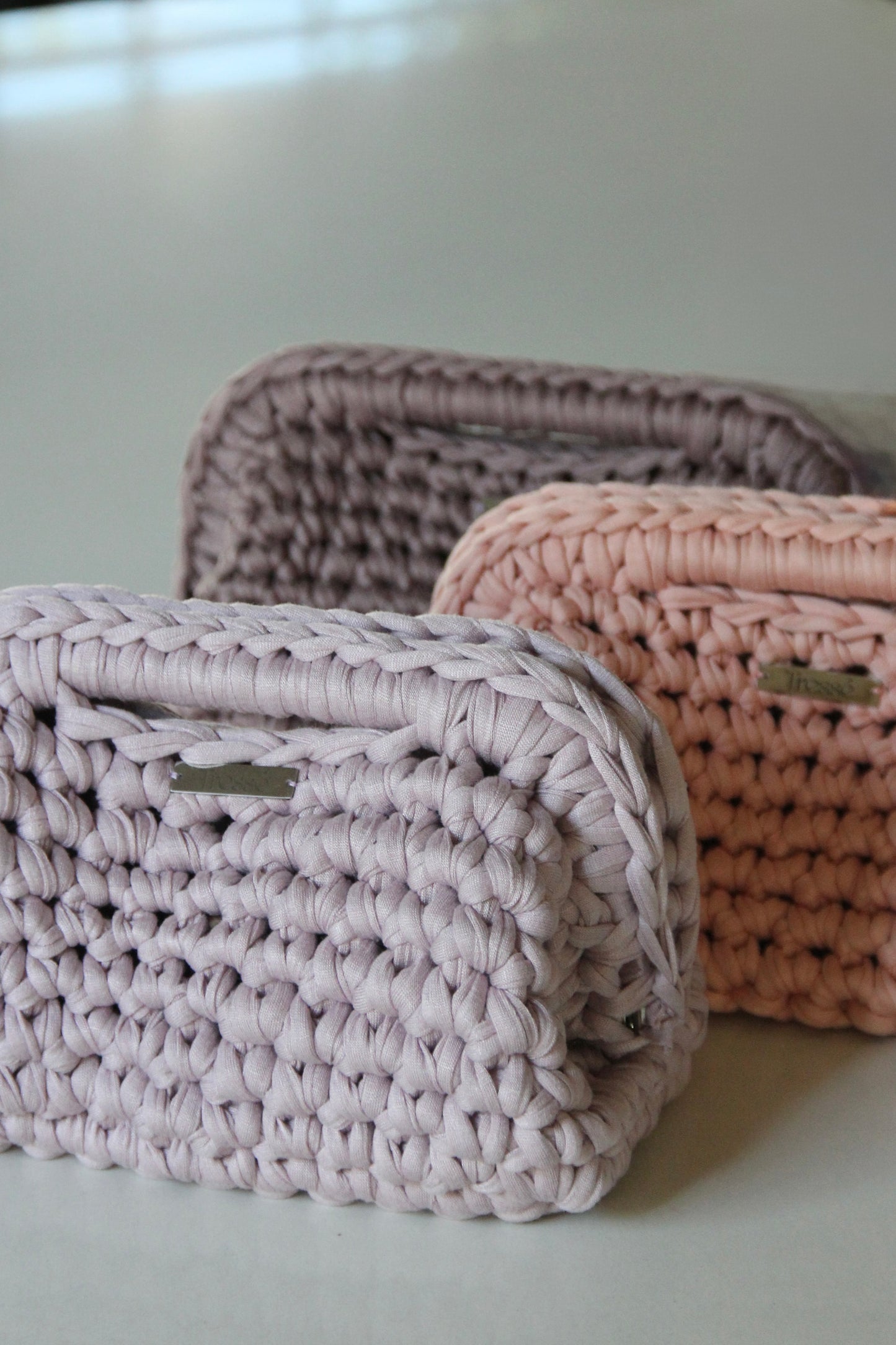 Lily bag L with handle - peachie