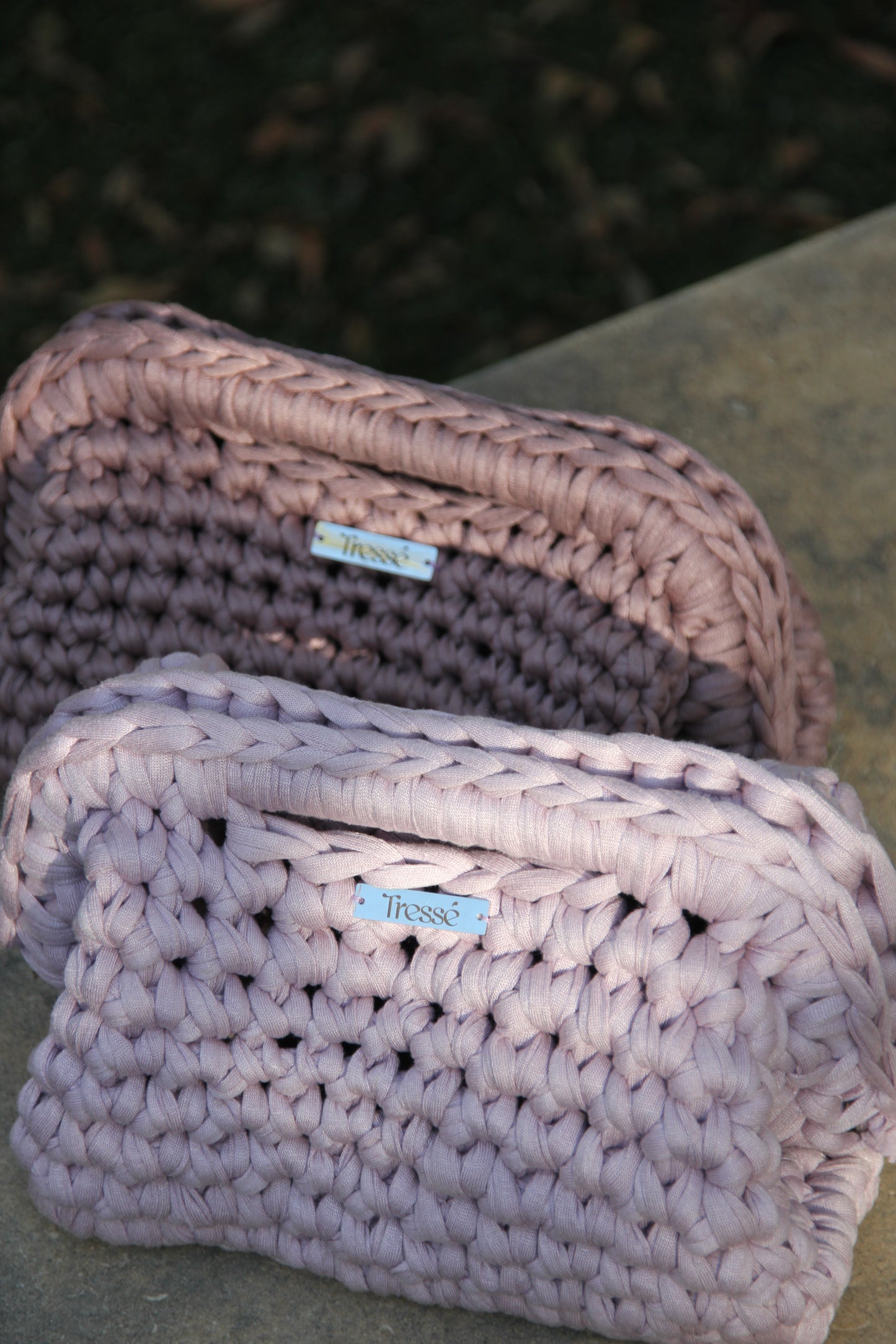 Lily bag L with handle - deep purple