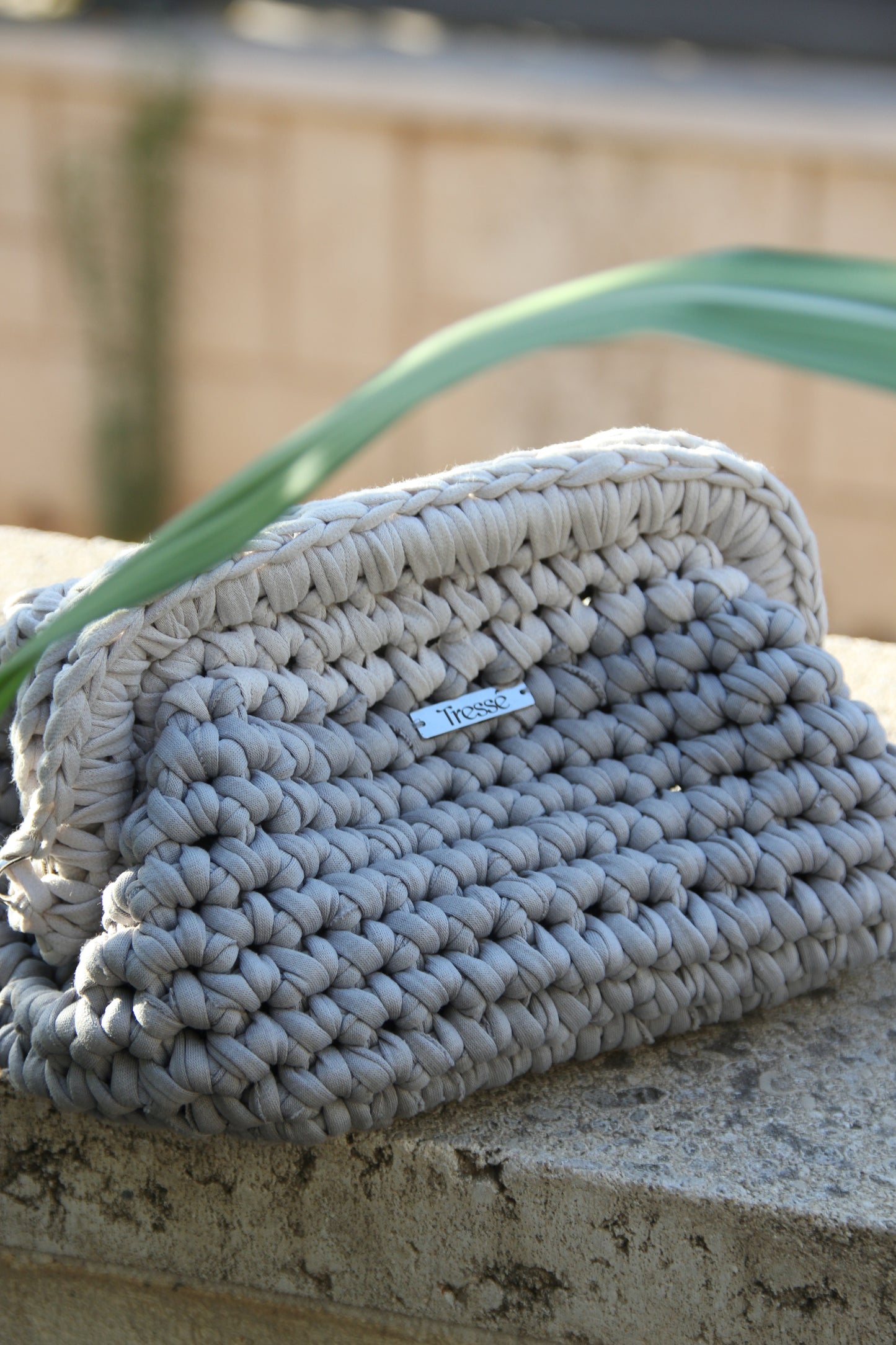 Lily bag L - grey clouds