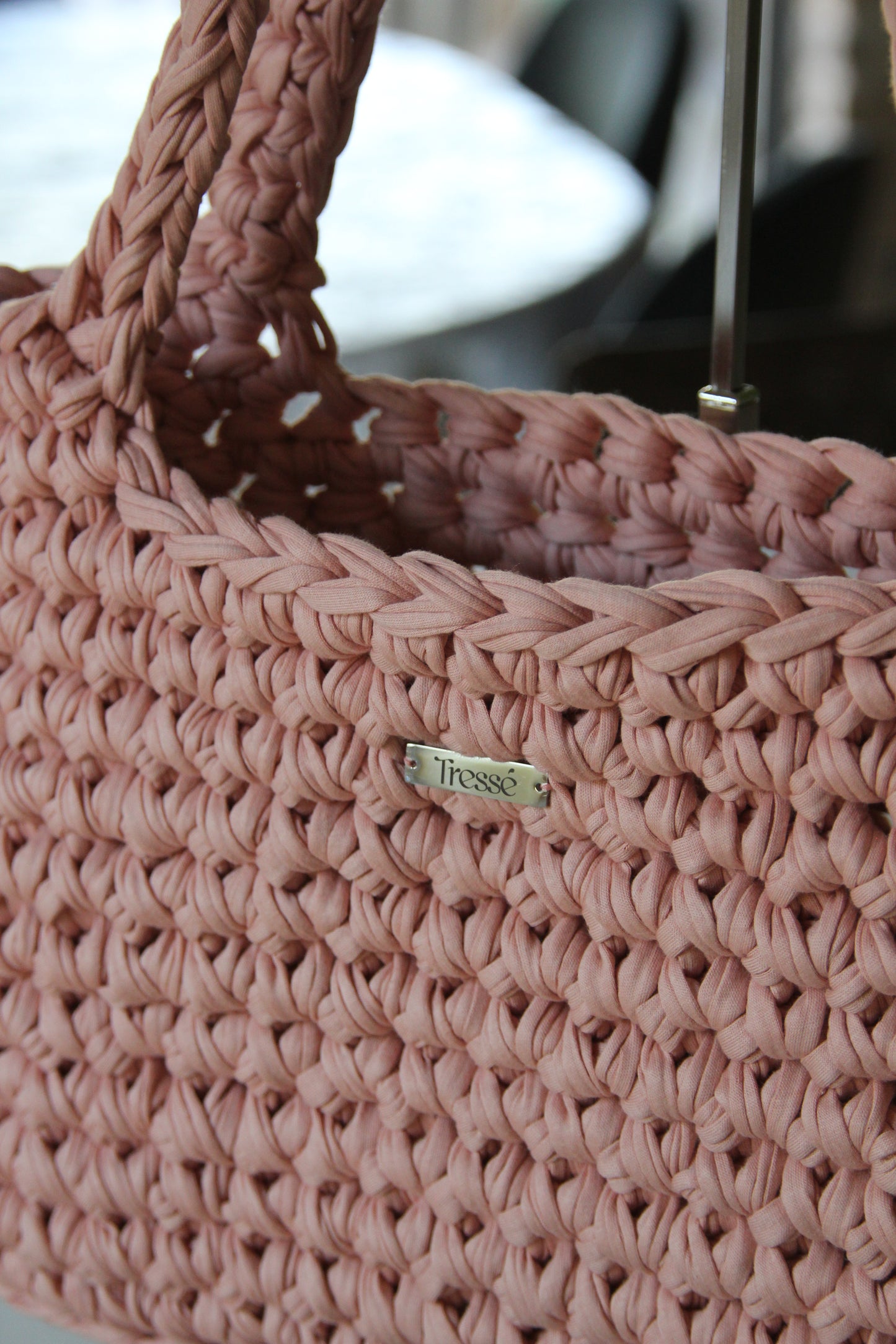 T Tote - pinkie peachie