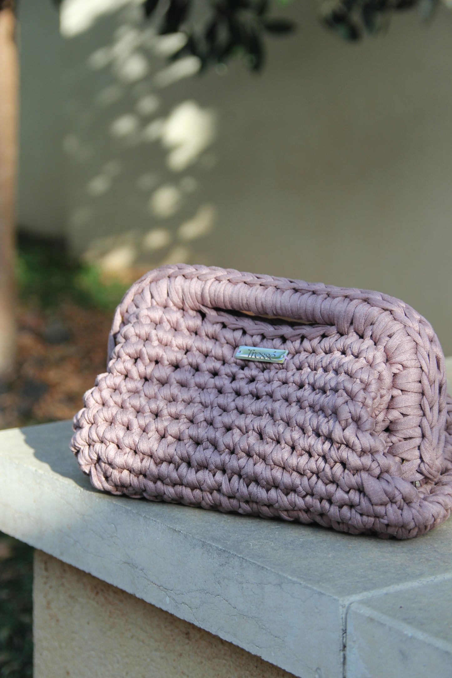 Lily bag L with handle - deep purple