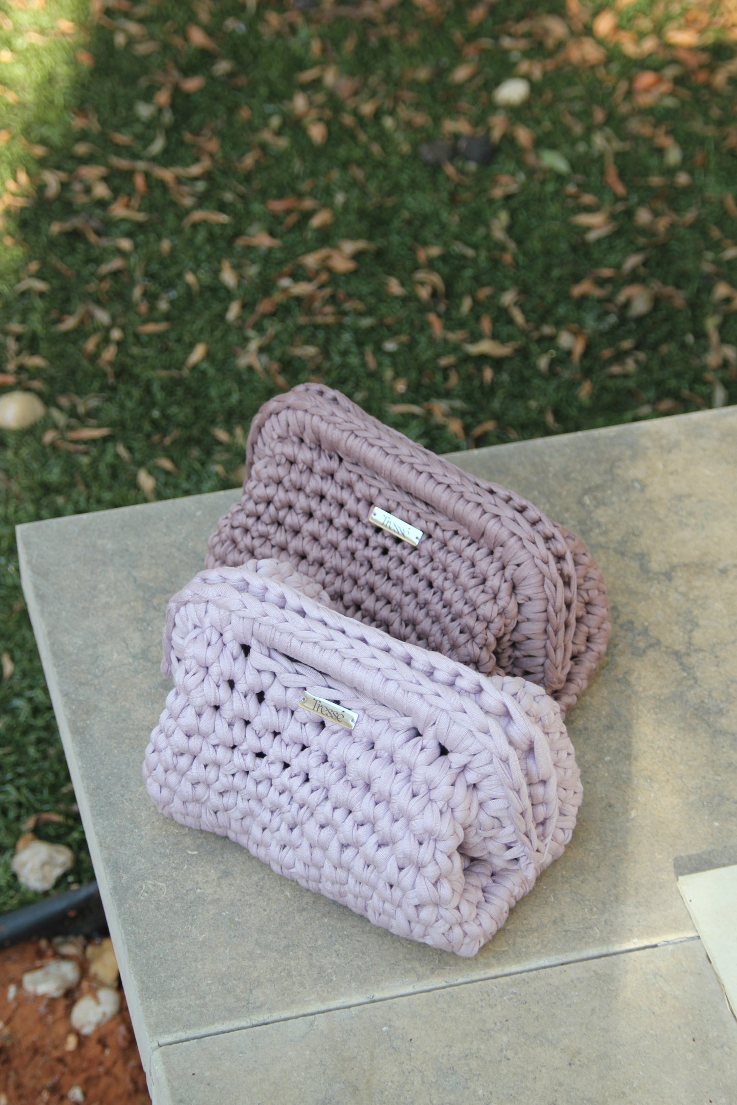 Lily bag L with handle - deep purple