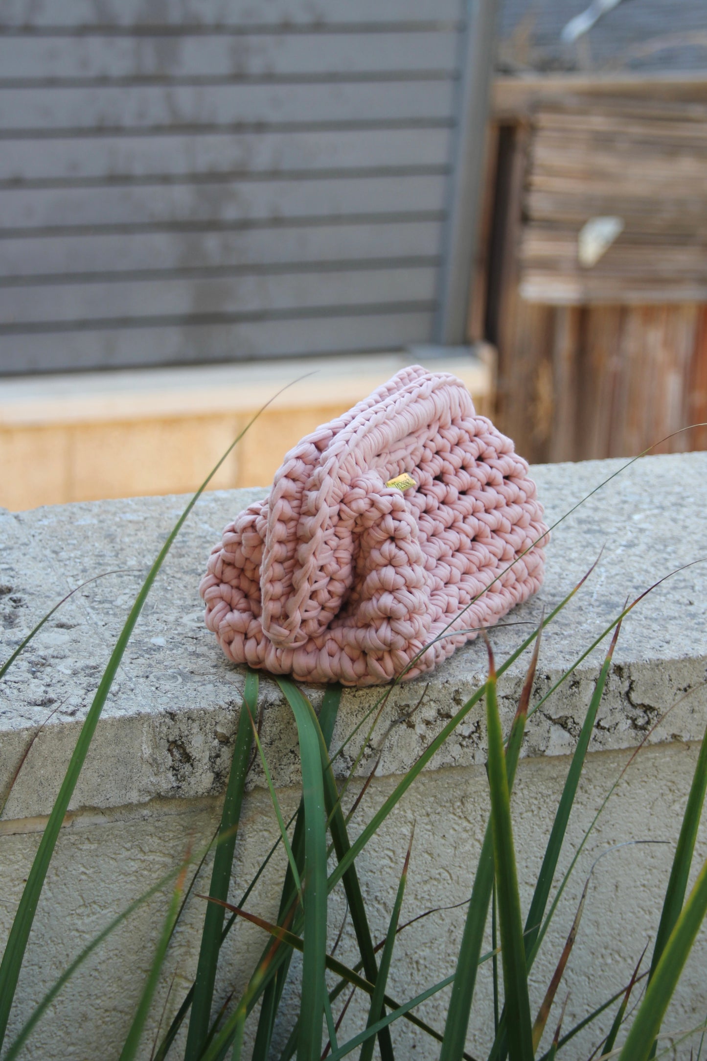 Lily bag L with handle - peachie