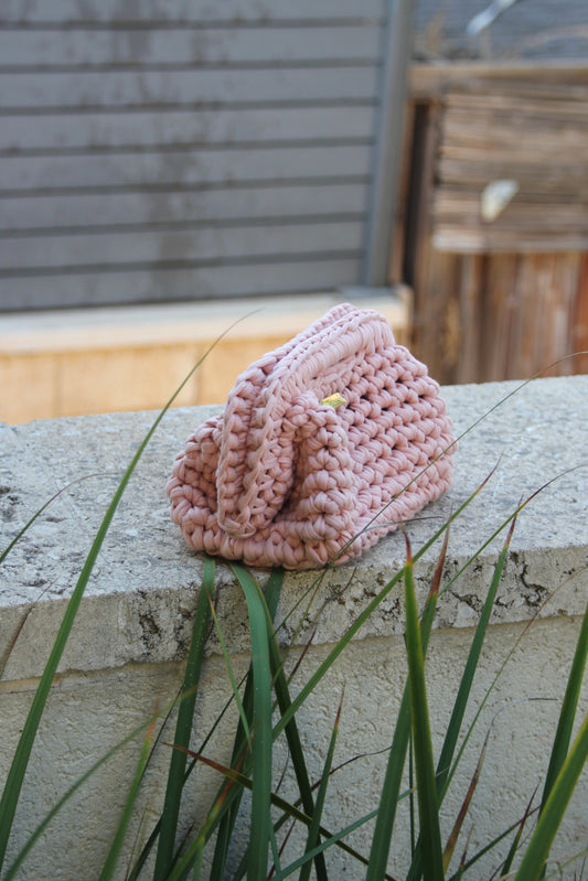 Lily bag L with handle - peachie